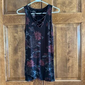 Maurices 24/7 Black Floral Women's Dress - Size XS